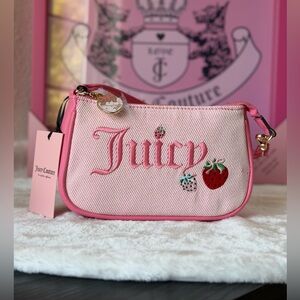 Juicy Couture Berry Sweet pink strawberry wristlet NEW